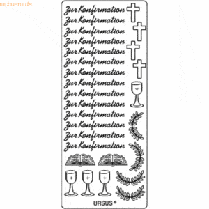 5 x Ludwig Bähr Kreativsticker 10x23cm Motiv 31 VE=1 Stück gold