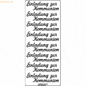 5 x Ludwig Bähr Kreativsticker 10x23cm Motiv 84 VE=1 Stück silber