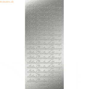 Ludwig Bähr Kreativsticker 10x23cm Motiv 115 VE=5 Stück silber