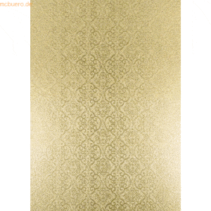 Ludwig Bähr Bastelpapier Highlight 215g/qm 23x33cm VE=5 Blatt gold Orn