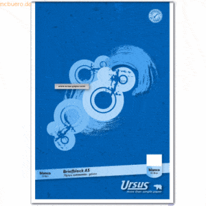 Ursus Briefblock A5 70g 50 Blatt blanko