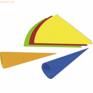 Ludwig Bähr Schultüten Fotokarton 41cm VE=10 Stück 5 Farben sortiert