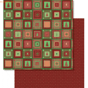 Ludwig Bähr Scrapbook Paper Winterzauber rot/grün 12x12 Zoll VE=5 Blat