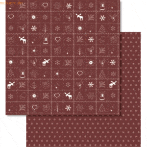 Ludwig Bähr Scrapbook Paper Country Christmas 12x12 Zoll VE=5 Blatt ro