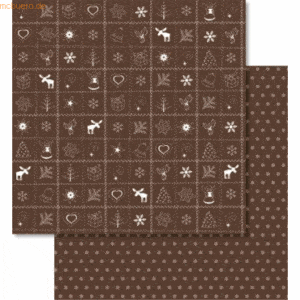 Ludwig Bähr Scrapbook Paper Country Christmas 12x12 Zoll VE=5 Blatt br