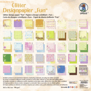 Ludwig Bähr Designpapier Glitter Fun 190g/qm 30