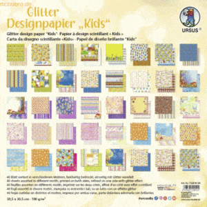 Ludwig Bähr Designpapier Glitter Kids 190g/qm 30