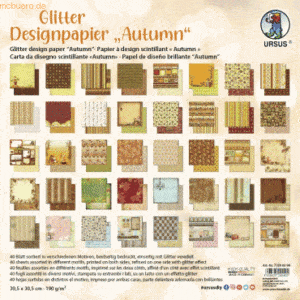 Ludwig Bähr Designpapier Glitter Autum 190g/qm 30