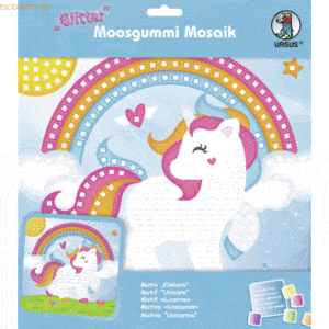 Ludwig Bähr Moosgummi Mosaik Glitter Einhorn