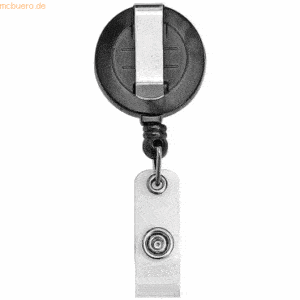 Veloflex Jojo-Clip mit Metallclip Kunststoff schwarz 30x30 mm VE=5 Stü