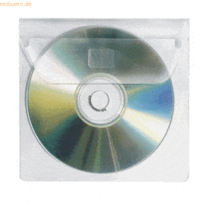 Veloflex CD-Hüllen transparent mit Lasche selbstklebend VE=10 Stück