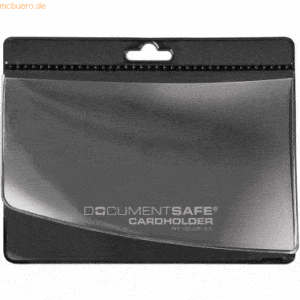 10 x Veloflex Document Safe Cardholder 95x75mm PVC matt schwarz