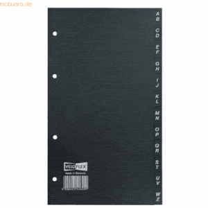 Veloflex Register 210x108+12mm 12-teilig schwarz