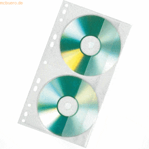 10 x Veloflex CD-Hülle zum Abheften PP transparent VE=10 Stück