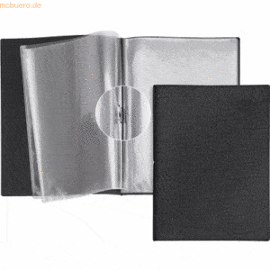 Veloflex Sichtbuch Vintage A4 5 Hüllen regeneriertes Leder schwarz