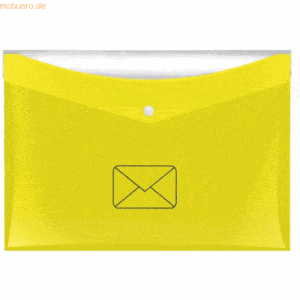 6 x Veloflex Dokumententasche -Post- A4 PP glänzend gelb