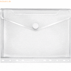 10 x Veloflex Dokumentenhülle Crystal A5 PP Streifenoptik transparent