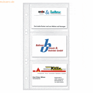 5 x Veloflex Visitenkartenhüllen für Visitenkartenbuch 41555 VE=10 Stü