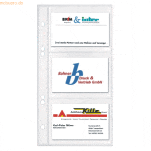 100 x Veloflex Visitenkartenhüllen für Visitenkartenbuch 41556