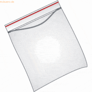 100 x Veloflex Schnellverschlussbeutel 70x100mm PE transparent