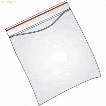 100 x Veloflex Schnellverschlussbeutel 160x220mm PE transparent