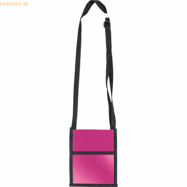 6 x Veloflex Brustbeutel Velocolor aus Polyester pink
