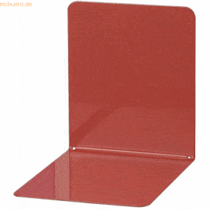 Wedo Buchstütze Metall breit 14x12x14 cm VE=2 Stück rot