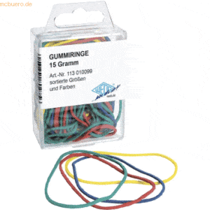 5 x Wedo Gummiringe farbig sortiert Inhalt 15g / ca. 80 Stück