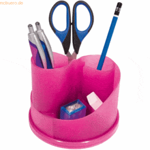 Wedo Schreibtischbutler rund 6 Fächer Frosty pink