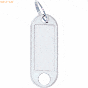 Wedo Schlüsselanhänger mit Ring 18mm VE=10 Stück weiß