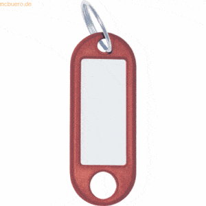 Wedo Schlüsselanhänger mit Ring 18mm rot VE=10 Stück
