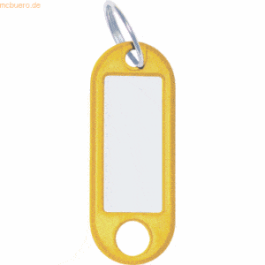 Wedo Schlüsselanhänger mit Ring 18mm VE=10 Stück gelb