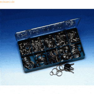 100 x Wedo Metall-Schlüsselringe silber 20mm