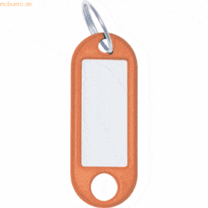 100 x Wedo Schlüsselanhänger mit Ring 18mm orange