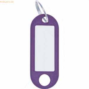 100 x Wedo Schlüsselanhänger mit Ring 18mm violett