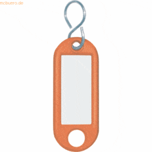100 x Wedo Schlüsselanhänger mit S-Haken orange