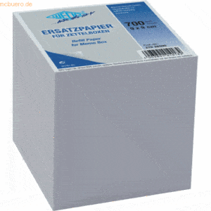 Wedo Zettelbox Ersatzpapier 9x9cm weiß