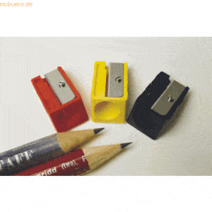 12 x Wedo Bleistiftspitzer für dicke Stifte farbig sortiert