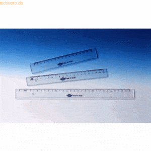 20 x Wedo Lineal 16cm transparent