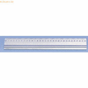 5 x Wedo Alu-Schneidelineal 30cm mit Rutschbremse