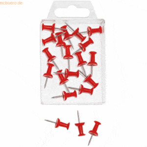 10 x Wedo Pin-Nadel Diaboloform rot VE=20 Stück