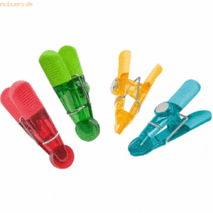 Wedo Magnetklemmer-Set Glossy farbig sortiert VE=4 Stück