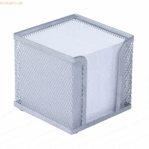 Wedo Zettelbox Office 10x10x10cm silber