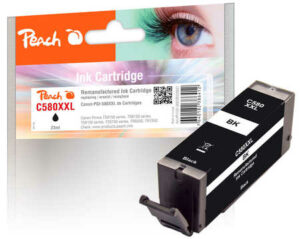 Peach C580XXLPGBK Druckerpatrone XXL bk ersetzt Canon PGI-580XXLPGBK