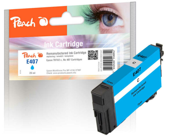 Peach E407C Druckerpatrone cy ersetzt Epson No. 407C