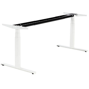 ith möbel EasyT höhenverstellbares Schreibtischgestell titanweiß ohne Tischplatte T-Fuß-Gestell weiß 120