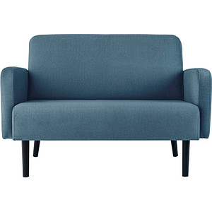 PAPERFLOW 2-Sitzer Sofa LISBOA blau schwarz Stoff