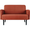 PAPERFLOW 2-Sitzer Sofa LISBOA rost schwarz Stoff
