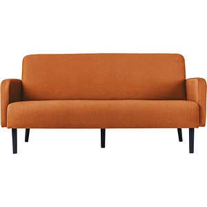 PAPERFLOW 3-Sitzer Sofa LISBOA braun schwarz Stoff