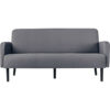 PAPERFLOW 3-Sitzer Sofa LISBOA grau schwarz Stoff